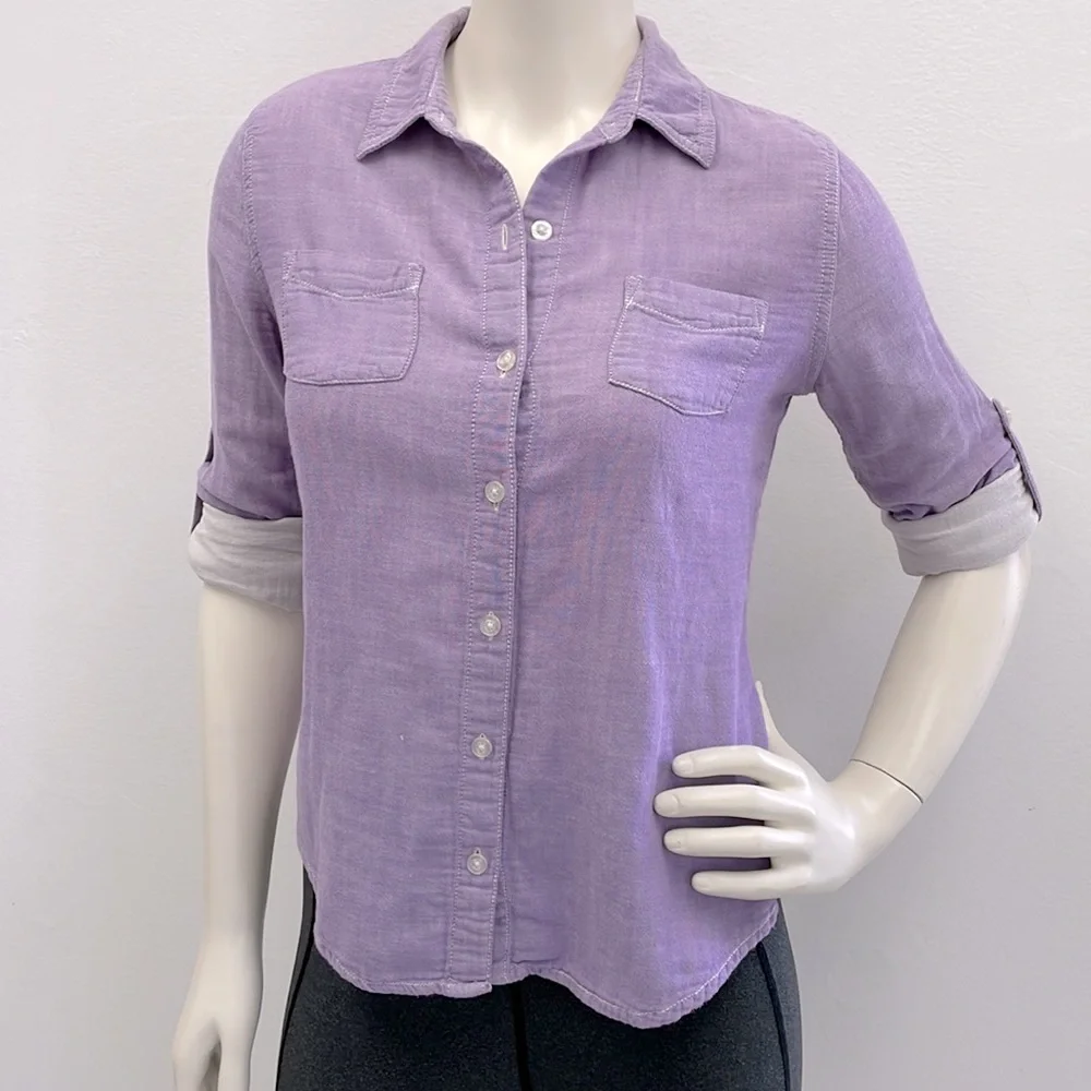 Lilac Button Down Long Sleeve - Picture 1 of 12